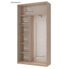Kleiderschrank Doros City Light Schiebetüren Sonoma Eiche 2 Türen 120x45x225 (42002011)