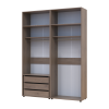 Kleiderschrank mit Schubladen und Aufsatz Doros Kasper Cremona Cannolo 2+2 Türen 180x48x245 (42005543)