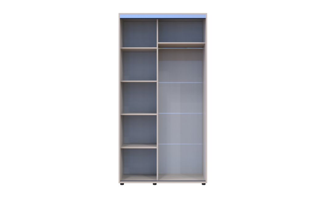 Kleiderschrank Doros Sigma Slim Schiebetüren Kaschmir 2 Türen 110x60x214.4 (42005454)