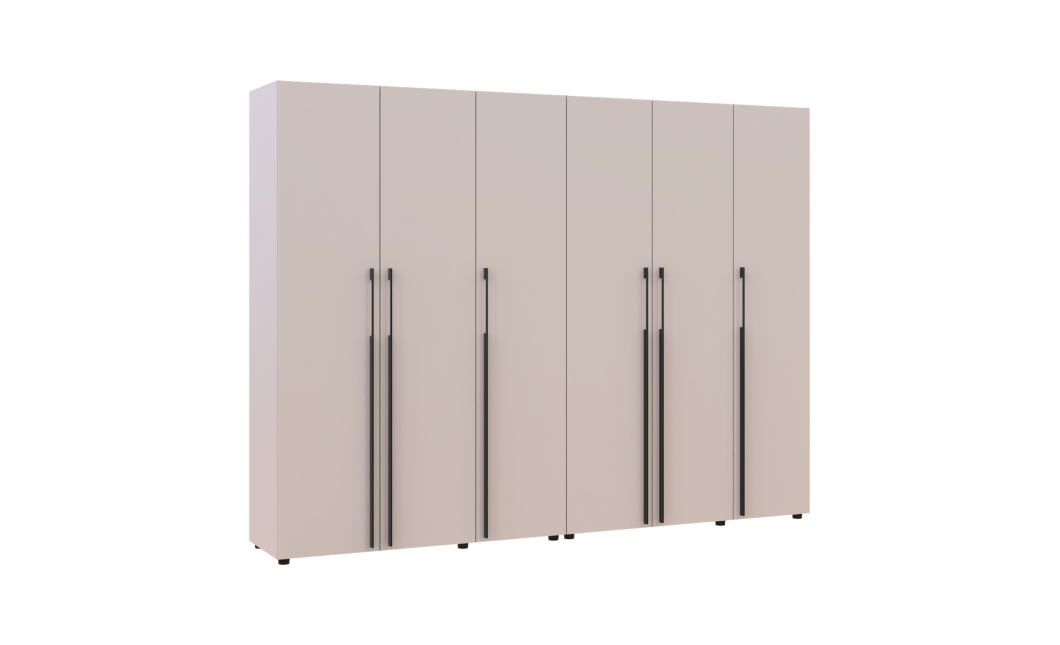 Kleiderschrank mit Regalen Doros Kasper Kaschmir 3+3 Türen 270x48x204 (42005570)