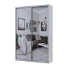 Kleiderschrank Doros City Light Natti Luc Schiebetüren mit Spiegel 120x60x225 (80736502)