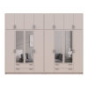 Kleiderschrank mit Spiegel und hohem Aufsatz Doros Rondi Kaschmir 4+4 Türen 320x52x260 (42005651)