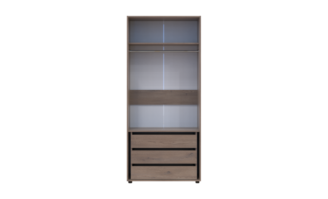 Kleiderschrank mit Schubladen Doros Kasper Cremona Cannolo 2 Türen 90x48x204 (42005533)