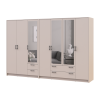 Kleiderschrank mit Spiegel Doros Rondi Kaschmir 3+4 Türen 281x52x195 (42005625)
