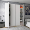 Kleiderschrank Doros Promo Set mit Böden Weiß 2+2 Türen 180x48x204 (44900288)
