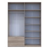 Kleiderschrank Doros Lukas mit Drehtüren Sonoma Eiche 180x50x250 (80737731)