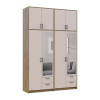 Kleiderschrank mit Spiegel und hohem Aufsatz Doros Rondi Artisan Eiche/Kaschmir 2+2 Türen 164x52x260 (42005677)