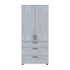 Kleiderschrank Doros Thorn Natti Kiefer 2 Türen 3 Schubladen Kleiderstange 90x51,6x200 (44900433)