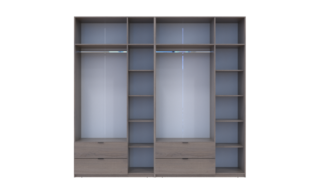 Kleiderschrank Doros Lukas Cannolo / Cannolo 3+3 Türen 255x50x240 (42005242)