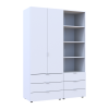 Kleiderschrank Doros Gelar Weiß 2 Türen Säulenschrank 137,5x49,5x203,4 (42005162)