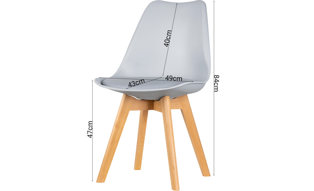 Stuhl Doros Bin Grau 49x43x84 (84110003)