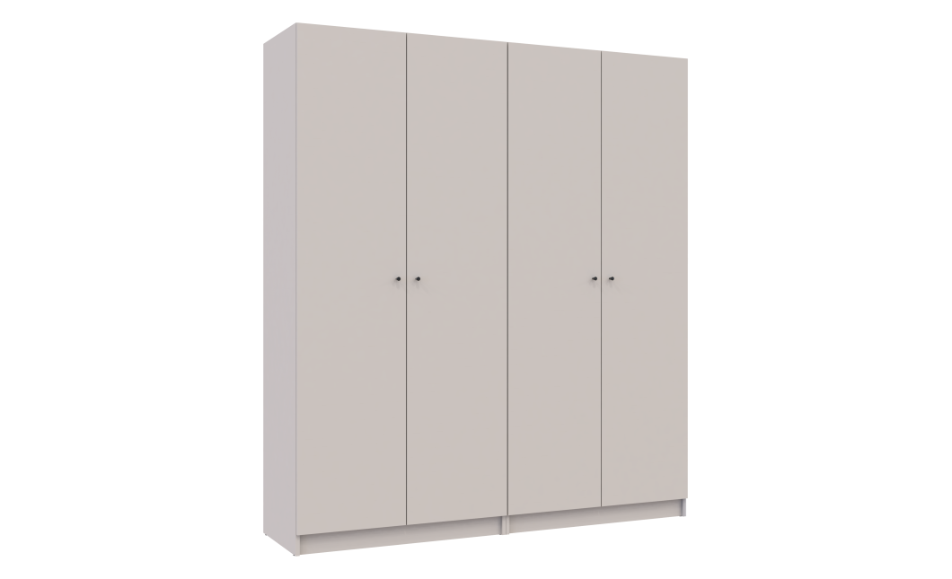 Kleiderschrank Doros Promo Set mit Böden Kaschmir 2+2 Türen 180x48x204 (44900290)