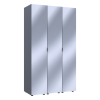 Kleiderschrank Set Doros Gelar Graphitgrau mit 3 Spiegeln 117x49,5x203,4 (42002167)