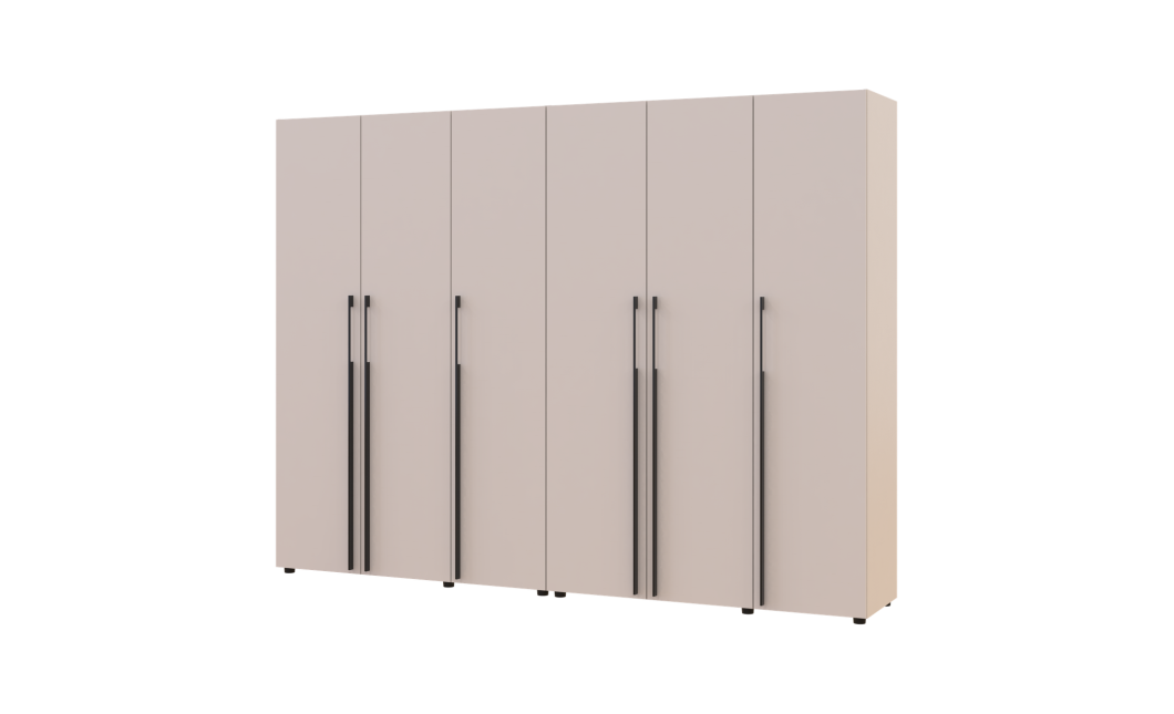 Kleiderschrank mit Schubladen Doros Kasper Kaschmir 3+3 Türen 270x48x204 (42005572)
