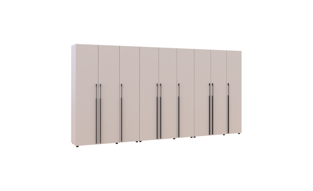 Kleiderschrank mit Regalen und Schubladen Doros Kasper Kaschmir 3+3+3 Türen 405x48x204 (42005734)