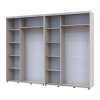 Kleiderschrank Doros Sigma Slim Schiebetüren Kaschmir 2+2 Türen 280x45x214.4 (42005602)