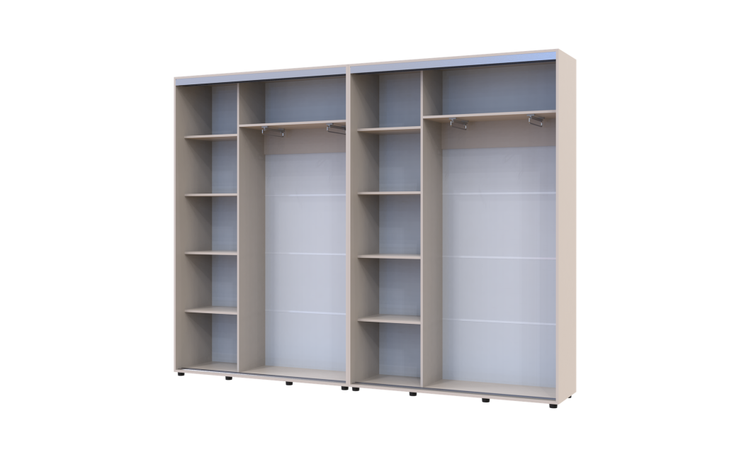 Kleiderschrank Doros Sigma Slim Schiebetüren Kaschmir 2+2 Türen 280x45x214.4 (42005602)