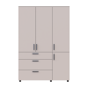 Kleiderschrank Doros Thorn Kaschmir 3 Türen 3 Schubladen Kleiderstange 135x51,6x200 (44900497)