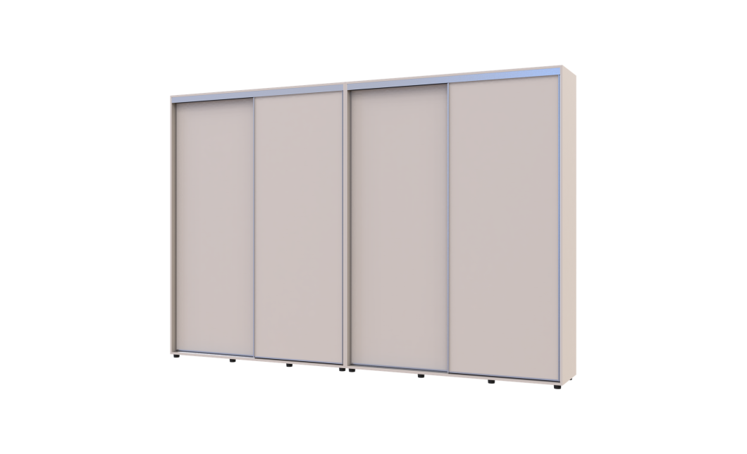 Kleiderschrank Doros Sigma Slim Schiebetüren Kaschmir 2+2 Türen 320x45x214.4 (42005610)