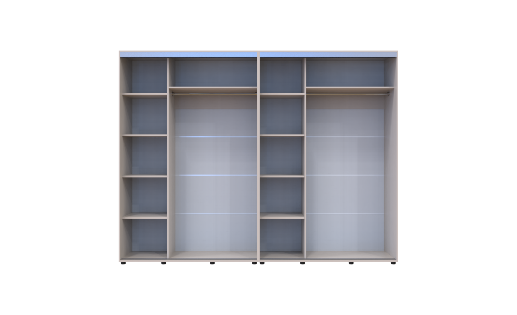 Kleiderschrank Doros Sigma Slim Schiebetüren Kaschmir 2+2 Türen 280x60x214.4 (42005603)