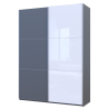Kleiderschrank Doros G-Caiser Schiebetüren Graphitgrau mit Spiegel 180x60x240 (42005090)