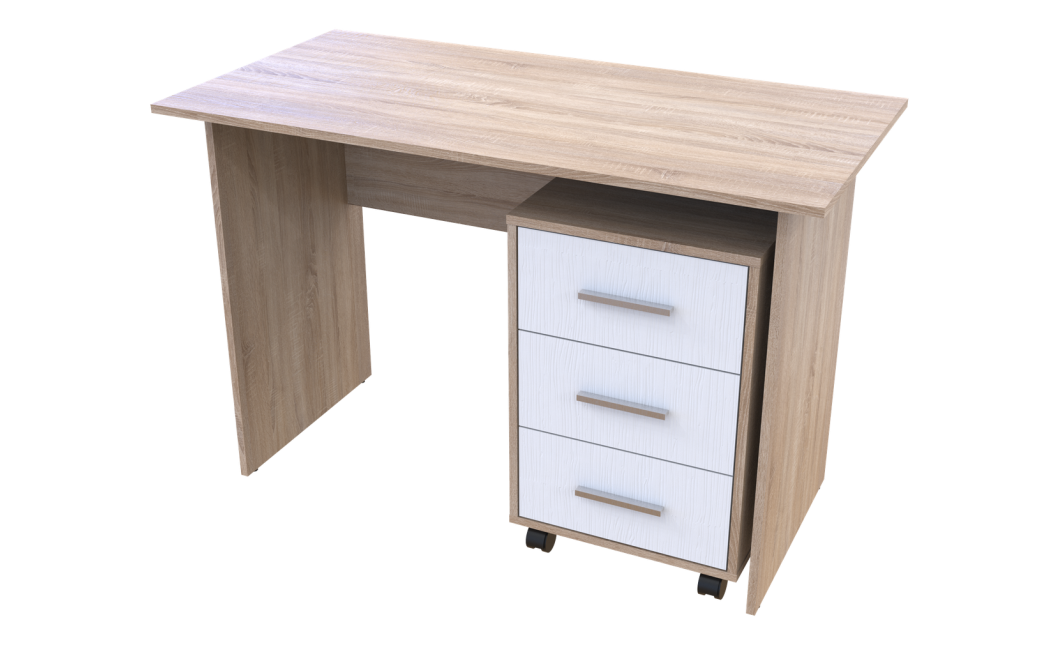 Computertisch Doros T3 Sonoma Eiche Weiß 120x60x78 (44900060)