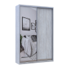 Kleiderschrank Doros City Light Natti Luc Schiebetüren mit Spiegel 120x60x225 (80736498)