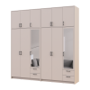 Kleiderschrank mit Spiegel und hohem Aufsatz Doros Rondi Kaschmir 3+3 Türen 242x52x260 (42005647)