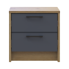 Nachttisch Doros Rondi Eiche Artisan/Anthrazit 2 Schubladen 40x35x40 (41516286)