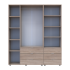 Kleiderschrank Doros Gelar Sonoma Eiche 3 Türen Säulenschrank 176,2x49,5x203,4 (42005181)