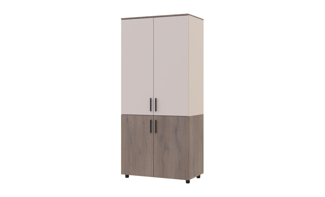 Kleiderschrank Doros Thorn Cremona Cannolo/Kaschmir 2 Türen Kleiderstange 90x51,6x200 (44900451)