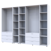 Kleiderschrank Doros Gelar Weiß 2+4 Türen mit offenem Regal 270,7x49,5x203,4 (42005033)