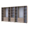 Kleiderschrank Doros Gelar Sonoma Eiche 4+4 Türen Säulenschrank 370x49,5x203,4 (42005185)