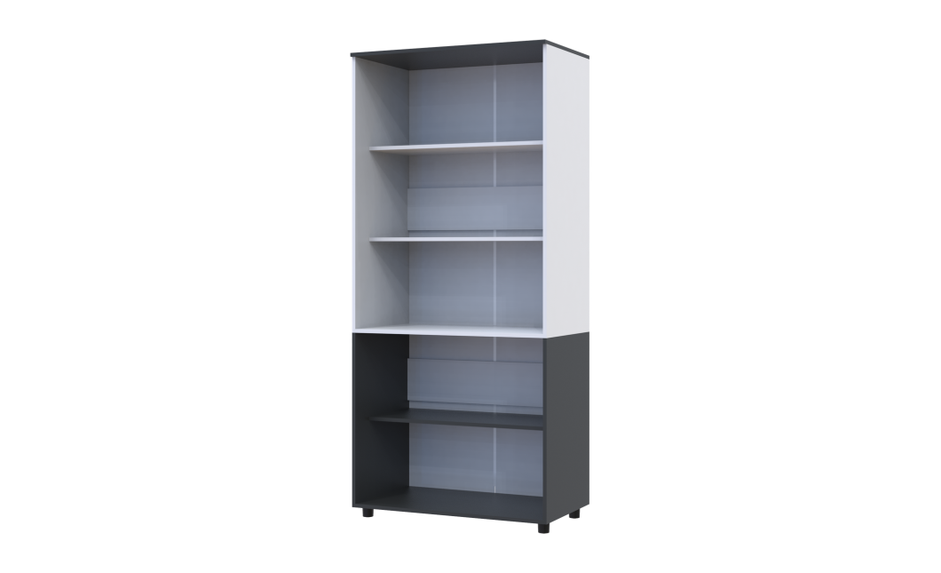 Kleiderschrank Doros Thorn Anthrazit/Weiß 2 Türen Böden 90x51,6x200 (44900468)