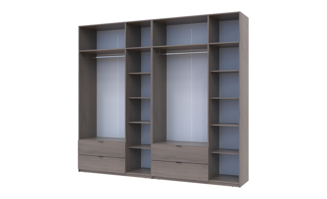 Kleiderschrank Doros Lukas Cannolo / Cannolo 3+3 Türen 270x50x240 (42005243)