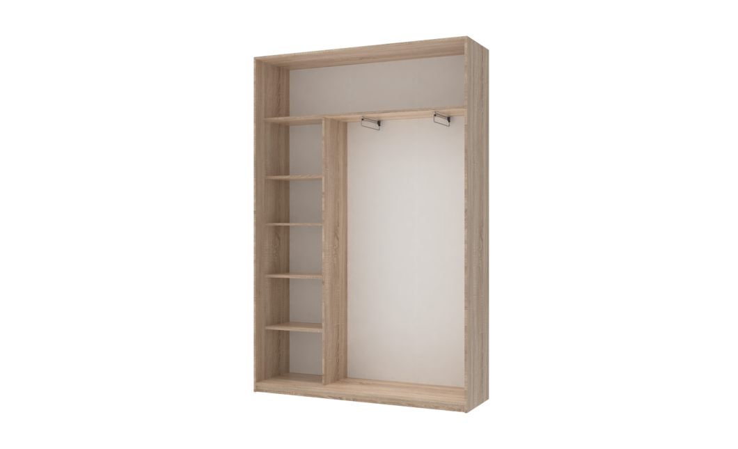 Kleiderschrank Doros City Light Schiebetüren Sonoma Eiche 2 Türen 150x45x225 (42002013)