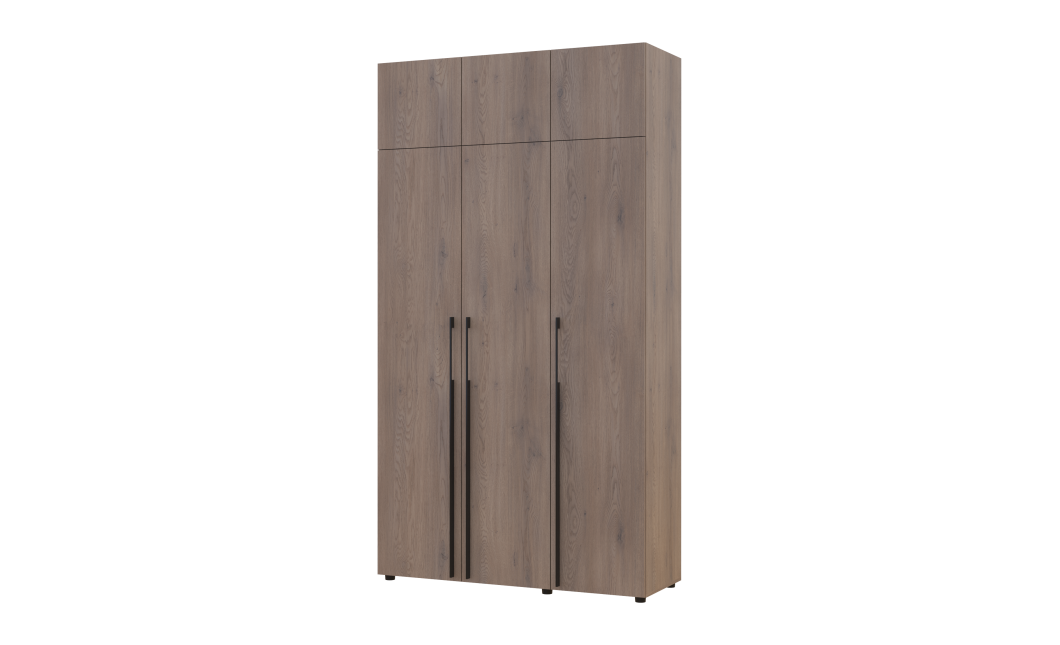 Kleiderschrank mit Aufsatz Doros Kasper Cremona Cannolo 3 Türen 135x50x245 (42005521)