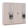 Kleiderschrank mit Spiegel Doros Rondi Kaschmir 2+3 Türen 203x52x195 (42005619)