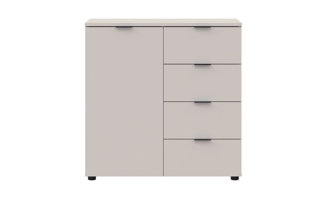 Kommode Doros Ron 1 Kaschmir 1 Türen 4 Schubladen 80x38x81 (41516043)