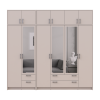 Kleiderschrank mit Spiegel und Aufsatz Doros Rondi Kaschmir 2+4 Türen 242x52x236 (42005633)