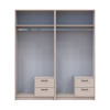 Kleiderschrank mit Spiegel Doros Rondi Kaschmir 2+2 Türen 164x52x195 (42005617)