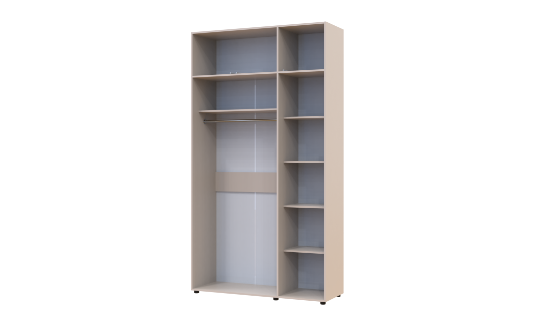 Kleiderschrank mit Aufsatz Doros Kasper Kaschmir 3 Türen 135x50x245 (42005520)