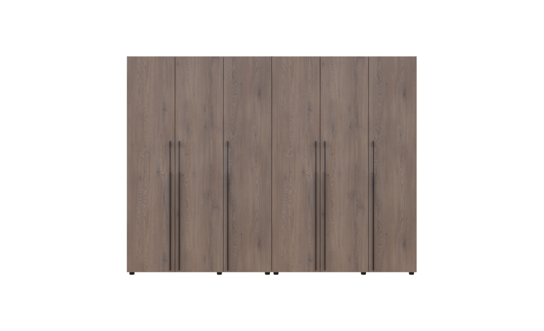 Kleiderschrank mit Regalen Doros Kasper Cremona Cannolo 3+3 Türen 270x48x204 (42005571)