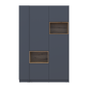 Kleiderschrank Doros Dale mit Drehtüren Anthrazit/Ewok Eiche 2 Türen 143,2x52x220 (42005337)