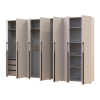 Kleiderschrank mit Regalen und Schubladen Doros Kasper Kaschmir 2+3+2 Türen 315x48x204 (42005738)