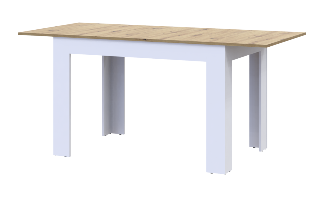 Esstisch Doros Flint Weiß / Artisan Eiche 120/170x80x78 (41510130)