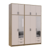 Kleiderschrank mit Spiegel und hohem Aufsatz Doros Rondi Artisan Eiche/Kaschmir 2+3 Türen 203x52x260 (42005679)