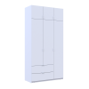 Kleiderschrank Doros Lukas mit Drehtüren Weiß 3 Türen 120x50x240 (80737796)