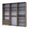 Kleiderschrank mit Schubladen, Regalen und Aufsatz Doros Kasper Cremona Cannolo 2+2+2 Türen 270x48x245 (42005733)