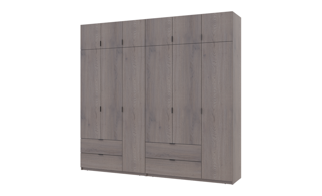 Kleiderschrank Doros Lukas Cannolo / Cannolo 3+3 Türen 255x50x240 (42005242)